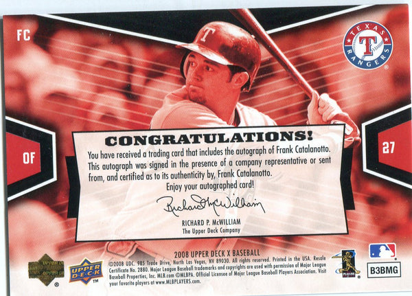 Frank Catalanotto 2008 Upper Deck Autographed Rookie Card