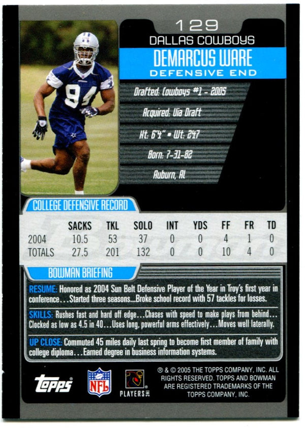 Demarcus Ware 2005 Bowman Rookie Card
