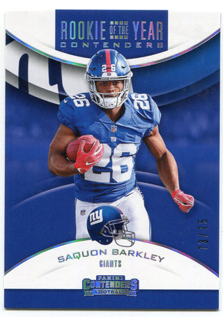 Saquon Barkley 2018 Panini Contenders Rookie Card