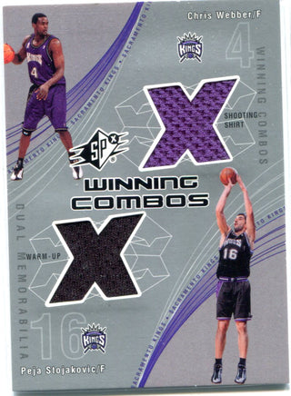 Chris Webber & Peja Stojakovic 2002 Upper Deck Dual Patch Card