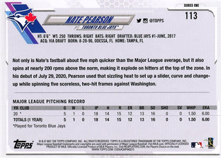 Nate Pearson 2021 Topps Rookie Card