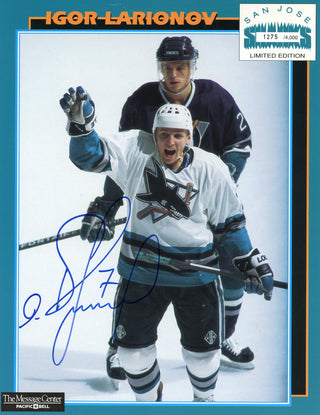 Igor Larionov Autographed 8x10 Program Page