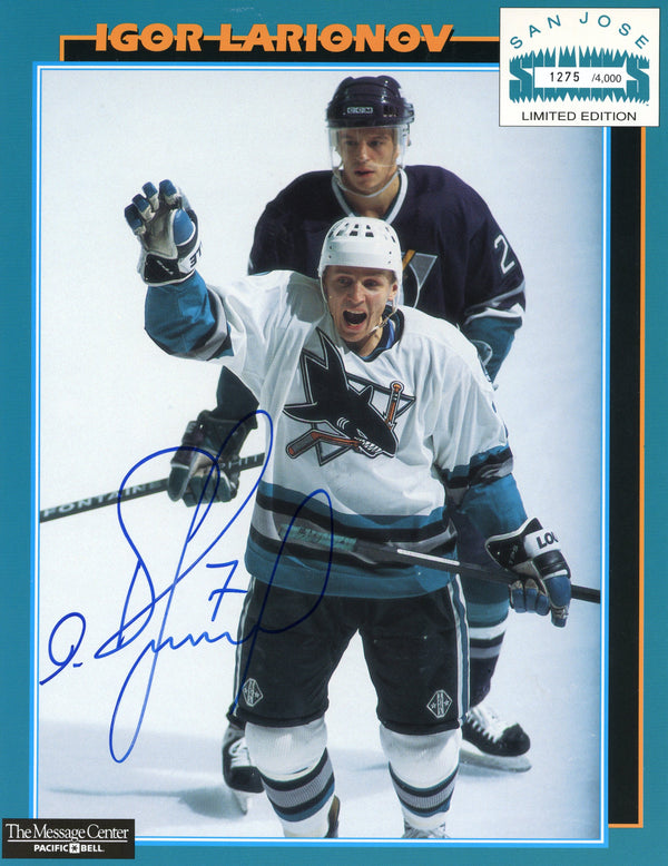 Igor Larionov Autographed 8x10 Program Page