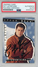 Pat LaFontaine Autographed 1995 Upper Deck Card #63 (PSA)