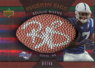 Reggie Wayne Autographed 2007 Upper Deck Pigskin Sigs Card