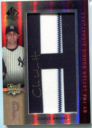 Chase Wright 2007 Upper Deck SP Authentic Jersey Autographed Letter Rookie Card #48/75