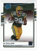 AJ Dillon 2020 Panini Chronicles Donruss Clear Rated Rookie Card #RR-AD