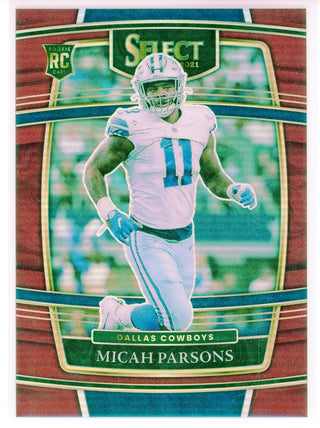 Micah Parsons 2021 Panini Select Red Prizm Rookie Card #85 /149