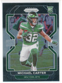 Michael Carter 2021 Panini Chronicles Prizm Black Rookie Card #PB-20