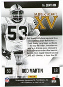 Rod Martin 2015 Panini Super Bowl XV Signatures Autographed Card
