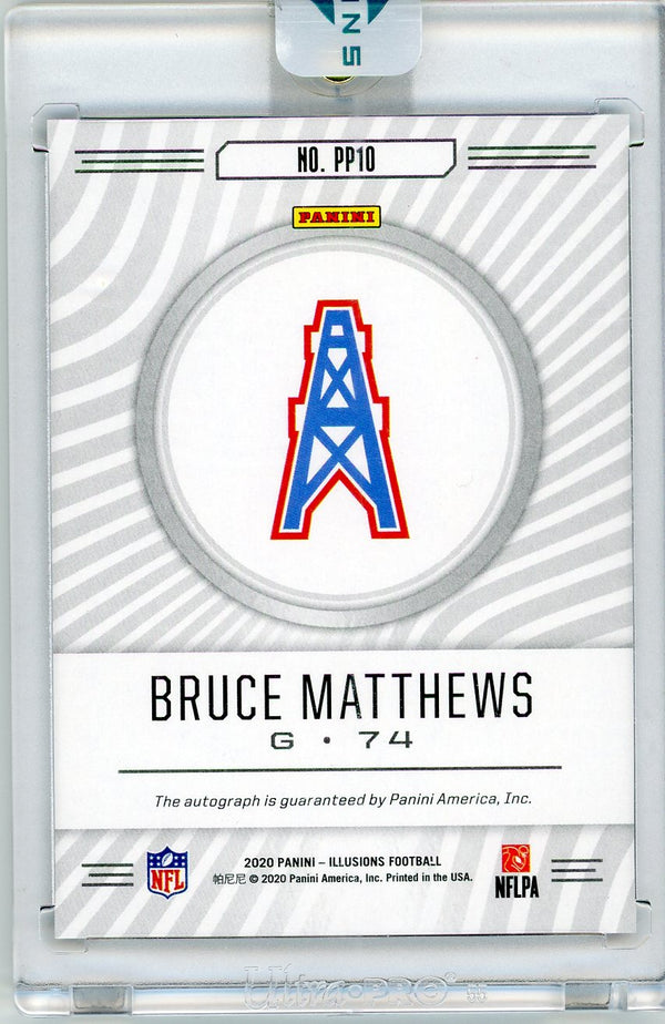 Bruce Matthews 2020 Panini Illusions Sealed Autographed Card /99