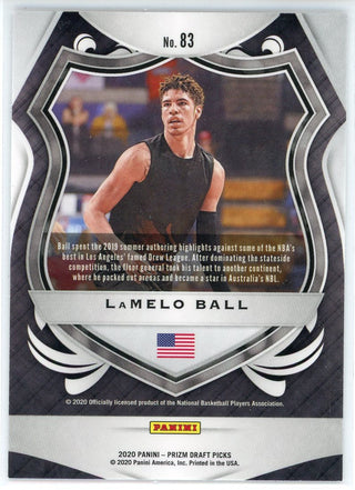 LaMelo Ball 2020-21 Panini Prizm Draft Picks Crusade Rookie Card #83