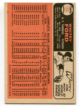 Whitey Ford 1966 Topps Card #160