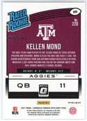 Kellen Mond 2021 Panini Chronicles Donruss Optic Draft Picks Rated Rookie Card #220