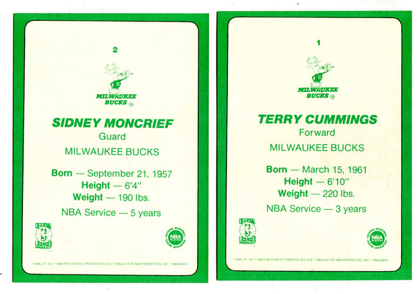 1985-86 Star Milwaukee Bucks Team Super Complete set #MB1-MB5