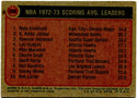 Topps 1973 NBA Scoring Leaders Nate Archibald Kareem Abdul Jabbar Spencer Haywood