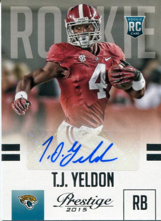 T.J. Yeldon Autographed 2015 Panini Prestige Rookie Card