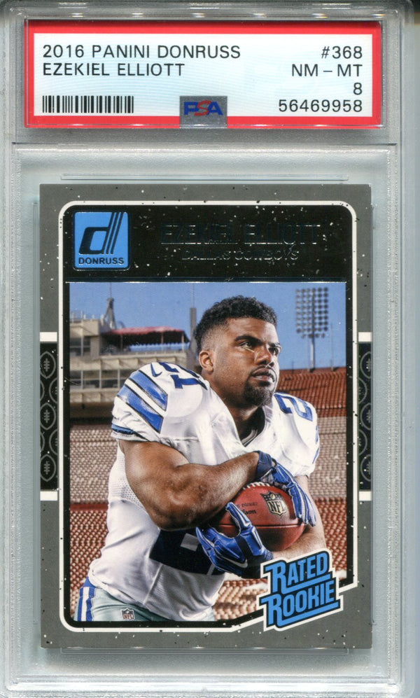 Ezekiel Elliot 2016 Panini Donruss #368 PSA NM-MT 8 Card