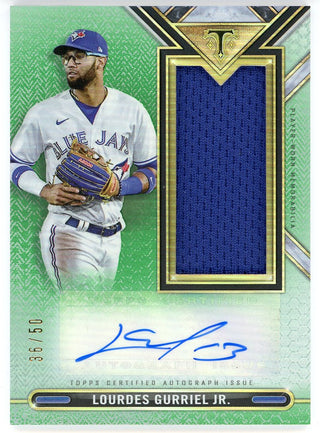Lourdes Gurriel JR. Autographed 2021 Topps Triple Threads Jersey Card #ASJR-LG