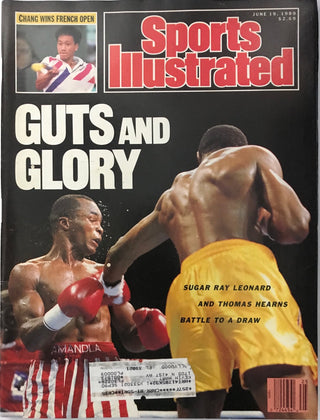 Sugar Ray Leonard & Thomas Hearns Unsigned Sports Illustrated June 19 1989