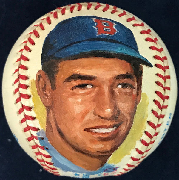 Ted Williams Unsigned Hand Painted Official Baseball