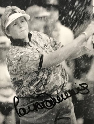 Laura Davies Signed Black & White Golf 8x10 Photo