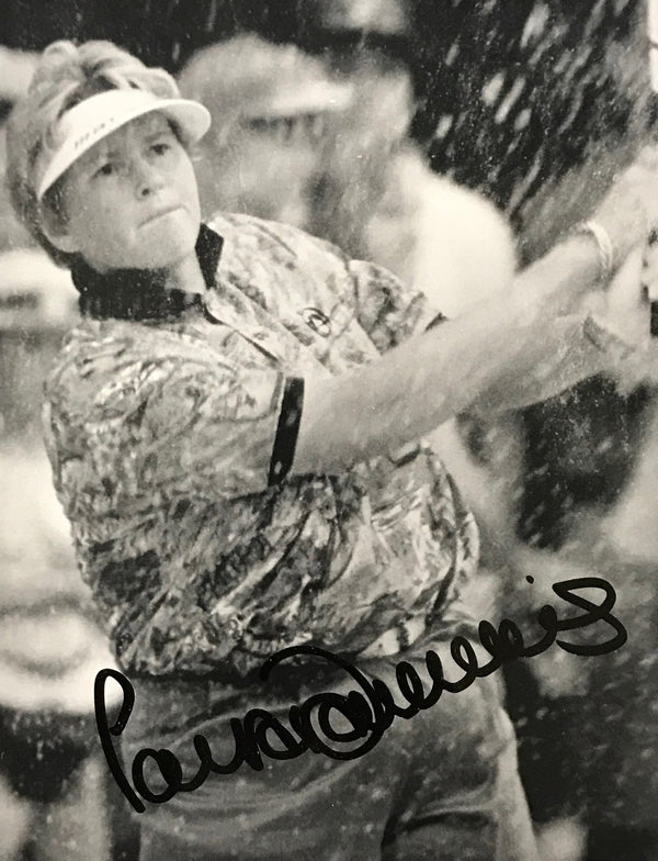 Laura Davies Signed Black & White Golf 8x10 Photo