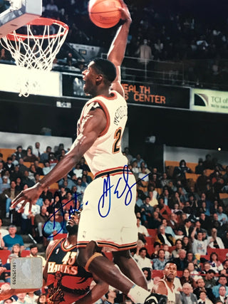 Antonio McDyess Signed Basketball 8x10 Photo Denver Nuggets