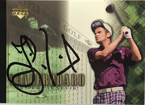 Jasper Parnevik Signed 2001 Upper Deck Card