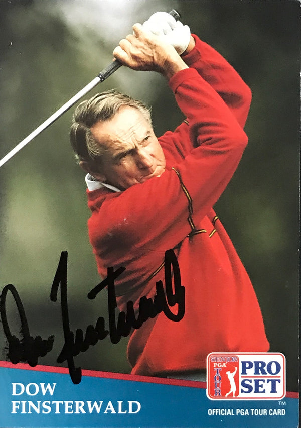 Dow Finsterwald Signed 1990 Pro Set Card