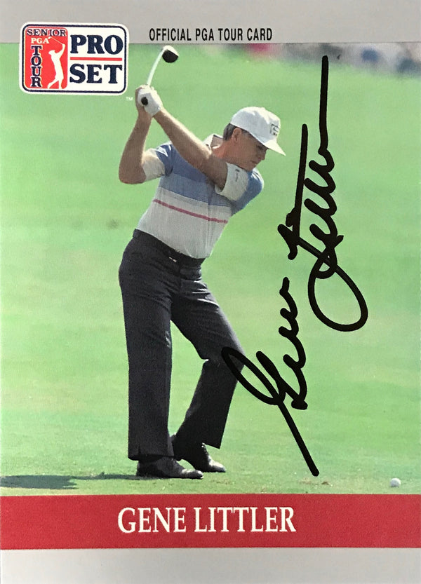 Gene Littler Signed 1990 Pro Set Card