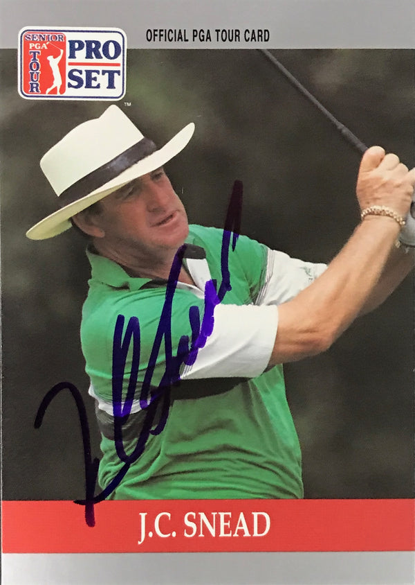 J.C. Snead Signed 1990 Pro Set Card