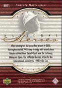 Padraig Harrington Signed 2001 Upper Deck Card
