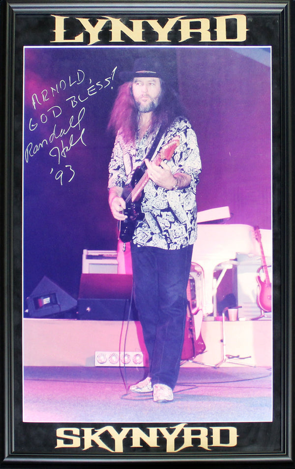 Randall Hall Autographed Framed 20x32 Lynyrd Skynyrd Photo