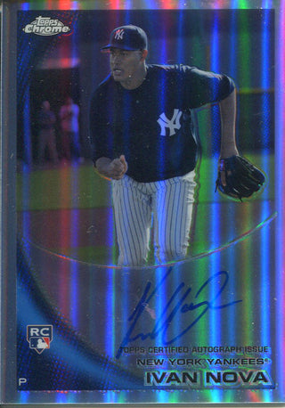 Ivan Nova Autographed 2010 Topps Chrome Rookie Card