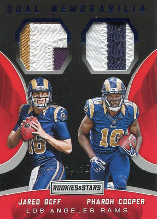 Jared Goff & Pharoh Cooper 2016 Panini Rookie & Stars Rookie Jersey Card