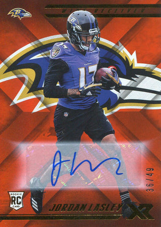 Jordan Lasley Autographed 2018 Panini Xr Rookie Card