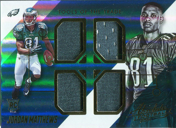 Jordan Mathews Autographed 2014 Topps Finest Rookie Jersey Card