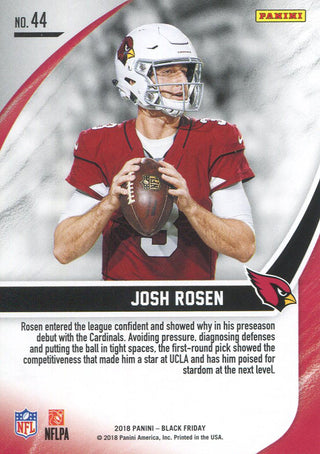 Josh Rosen 2018 Panini Black Friday Rookie Card Back
