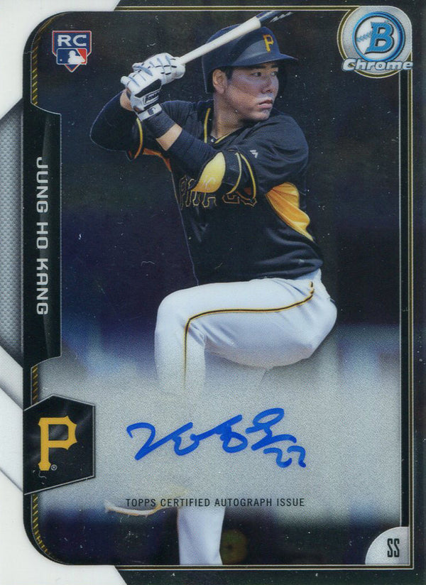 Jung Ho Kang Autographed 2015 Topps Bowman Chrome Card