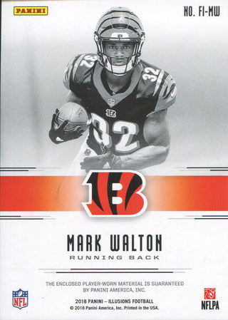 Mark Walton 2018 Panini Illusions Rookie Jersey Card Back