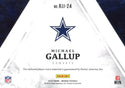 Michael Gallup 2018 Panini Orgins Rookie Jersey Card Back