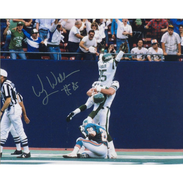Wesley Walker Autographed Celebrating 8x10 Football Photo