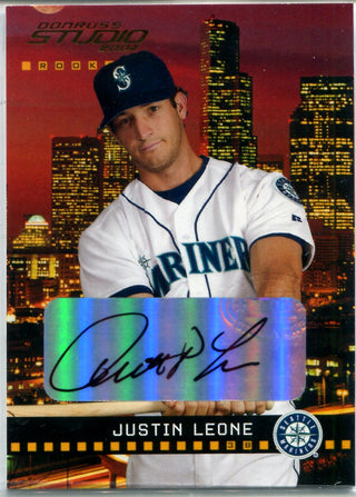 Justin Leone 2004 Donruss Studio Autographed Card #381/800