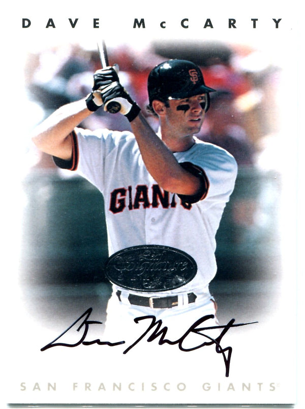 Dave McCarty 1996 Leaf Signature Series Autographed Card