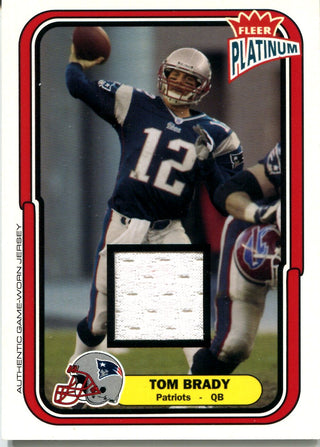 Tom Brady 2004 Fleer Platinum Game-Worn Jersey Card #54/765