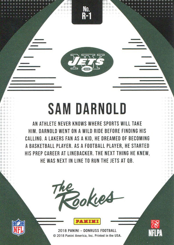 Sam Darnold 2018 Panini Donruss Rookie Card Back
