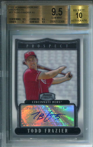 Todd Frazier Autographed 2007 Bowman Sterling Rookie Card