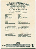 Walker Buehler 2018 Allen & Ginter Rookie Card Back