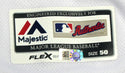 Yasiel Puig Autographed Game Used Los Angeles Dodgers Jersey (MLB) Close Up